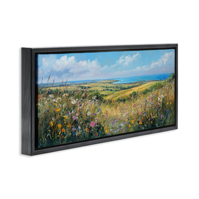Cadre flottant Away in a Valley Landscape, design par Petal Prints Design