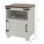 Table d'appoint de style campagnard moderne avec tablette et garde-robe, blanche-1593651942-1584875265