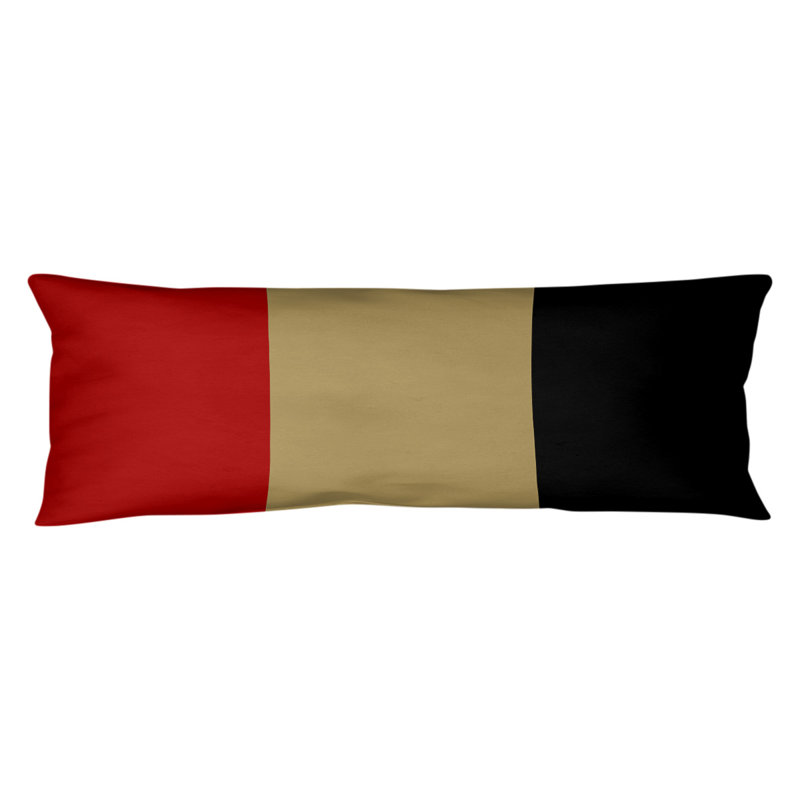 Polyester Medium Pillow, San Francisco Football, Black Side and Gold Mid