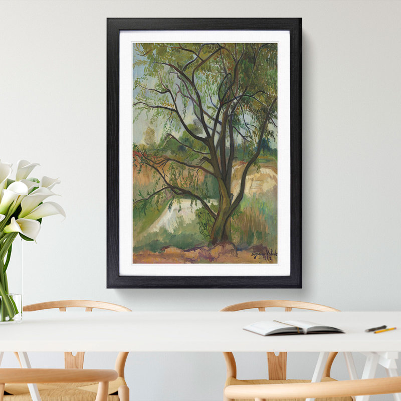 The Tree by Suzanne Valadon - Picture Frame Painting, Black Framed, 48cm H x 36cm W x 2cm D
