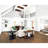 40" Brown Chandelier for Living Room, Dining Room – 12-Light Planetary Ring Design with E12 Bulb Base – LED Compatible, Open Cage Frame, adjustable chain – BACL Certified