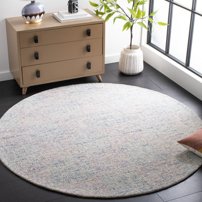 Zachary Handmade Tufted Wool Blue/Ivory Area Rug