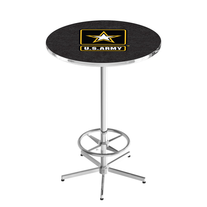 Round Metal Base Dining Table, United States Army