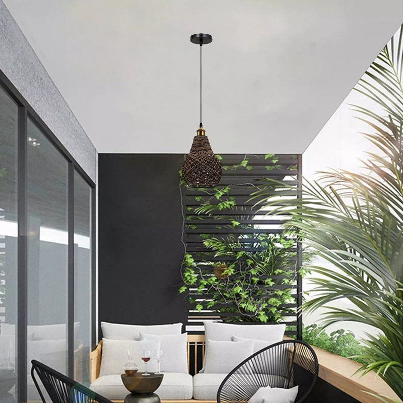 Hysham 1 - Light Black Single Pendant