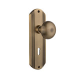 Deco Plate with Decorative Keyhole and New York Door Knob