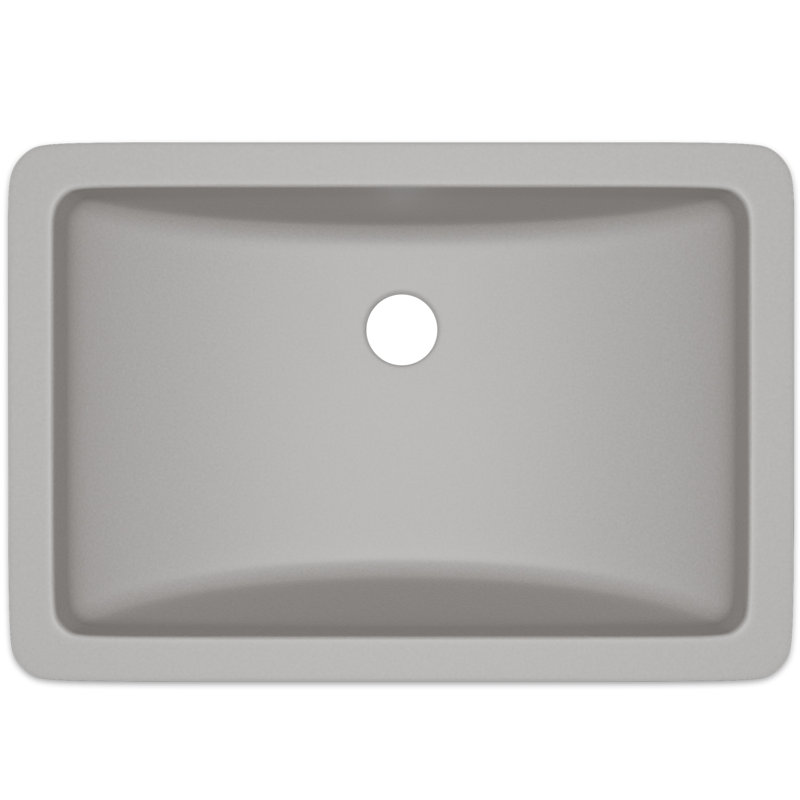 Lexicon Quartz Composite Rectangle Vanity Sink, Gray