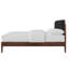 Grand lit plateforme en bois Gosman, noyer / gris anthracite-2016570724
