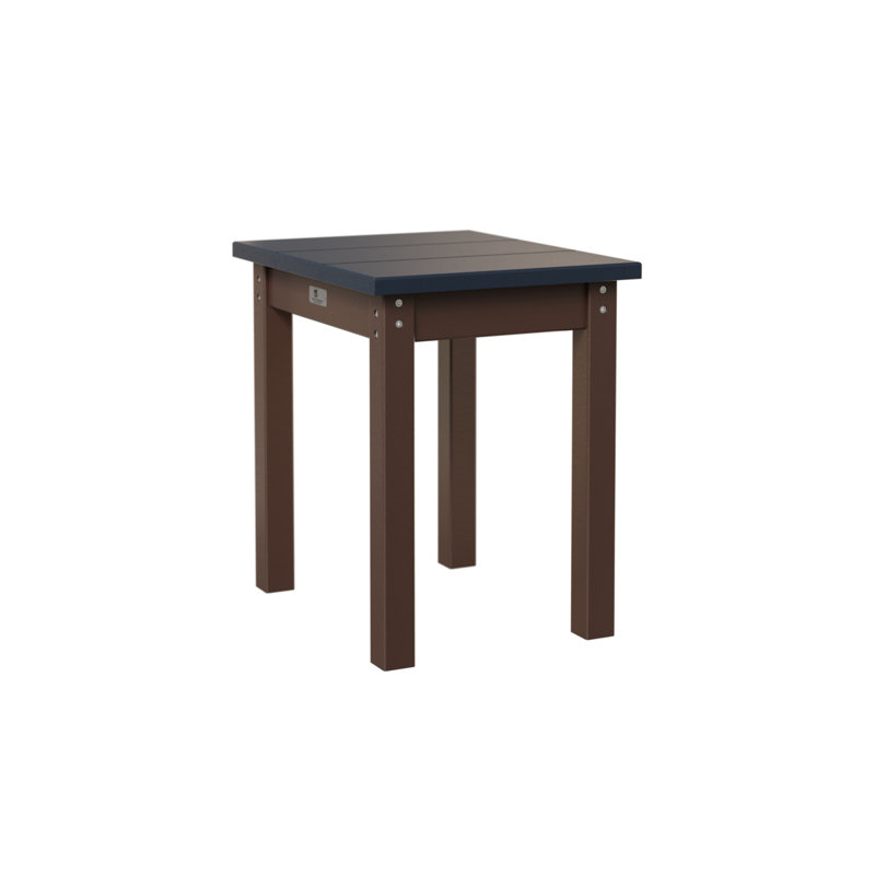 Berlin Gardens Economy End Table, Navy Blue, Chocolate Brown