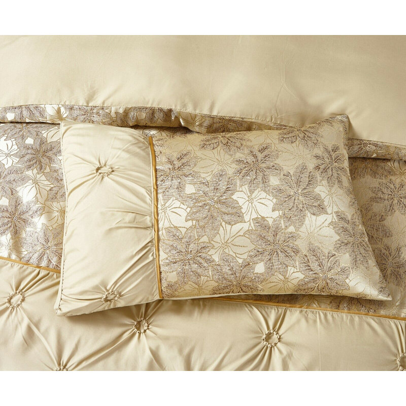 Weller Polyester Floral Bedspread with Pillow Shams, 240 x 250cm Bedspread + 2 Pillow Shams