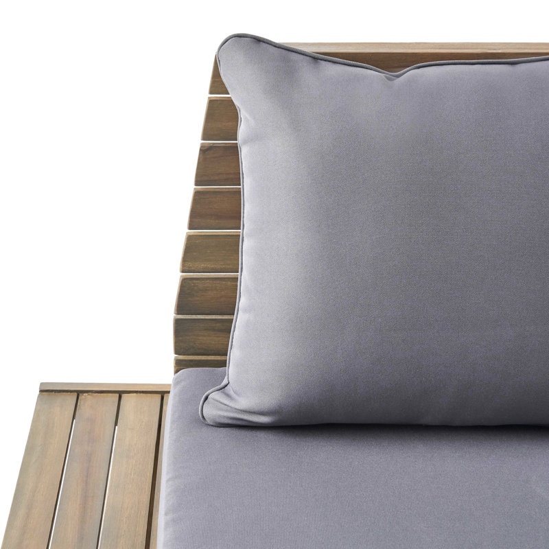 Outdoor Club Chair With - Cushion And Expanded Seat - Dark Grey Broad, Brown, Dark Gray