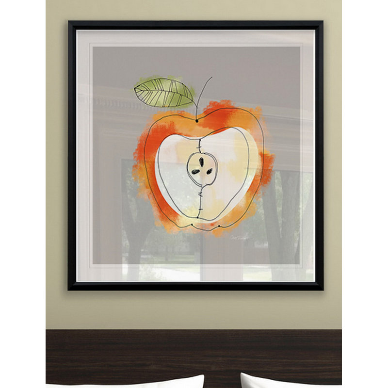 Splash of Apple - reproduction d'art encadrée sur papier, H 30,5 po x l 30,5 po x P 1,5 po