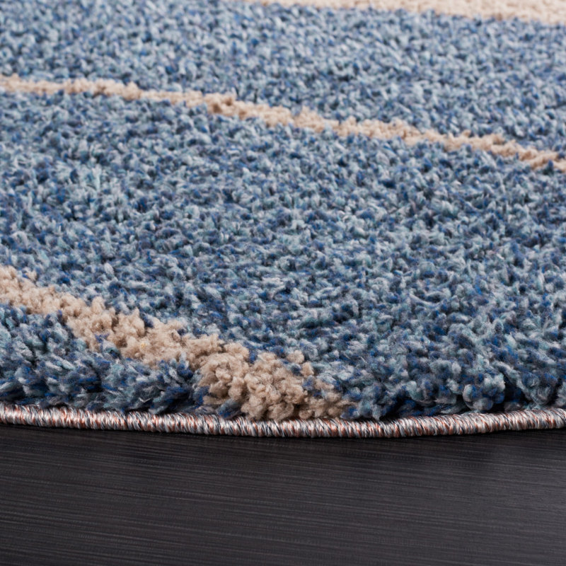 Cathyrn Shag Performance Abstract Rug, Round 6'7"