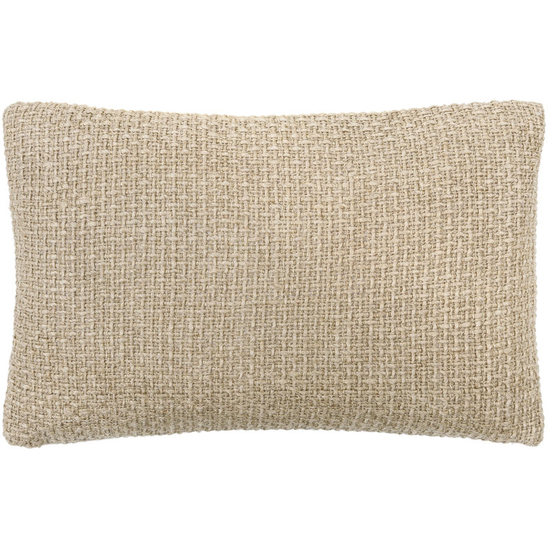 Housse de coussin rectangulaire en lin et mélange de lin, Polyester/ Bourre en polyester