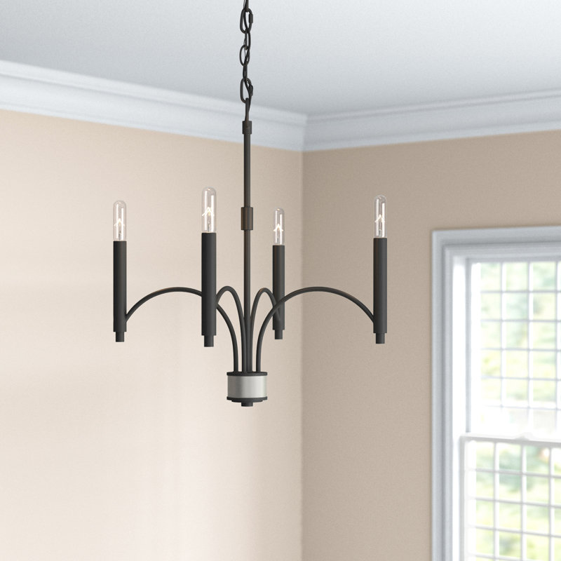 Lochlain 4 - Light Dimmable Classic / Traditional Chandelier, Scandinavian Gray