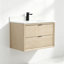 Meuble-lavabo flottant transitionnel en chêne naturel de 36 po avec plateau en marbre d'ingénierie de 1 po-641733110