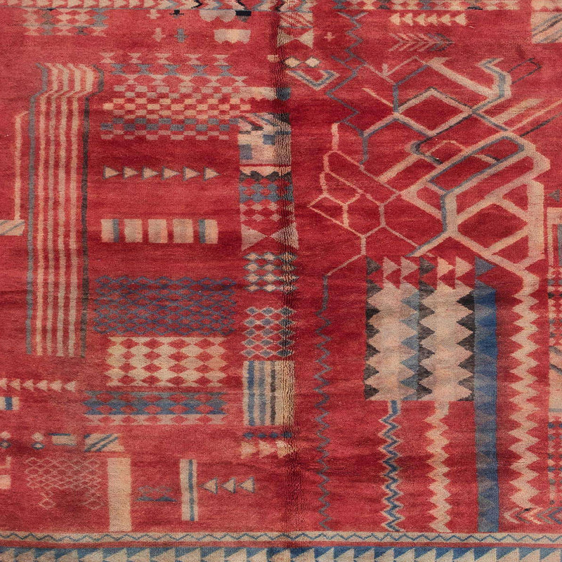 Abstract Indoor Rug, Square 7'