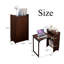 Bureau d'ordinateur pliable en bambou avec structure en métal, table d'écriture peu encombrante pour petits espaces au fini noyer