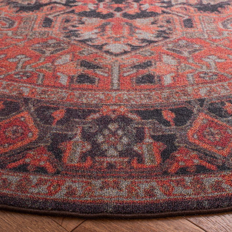 Elegant Tufted Wool-Blend 7'9" x 10' Area Rug in Rich Red
