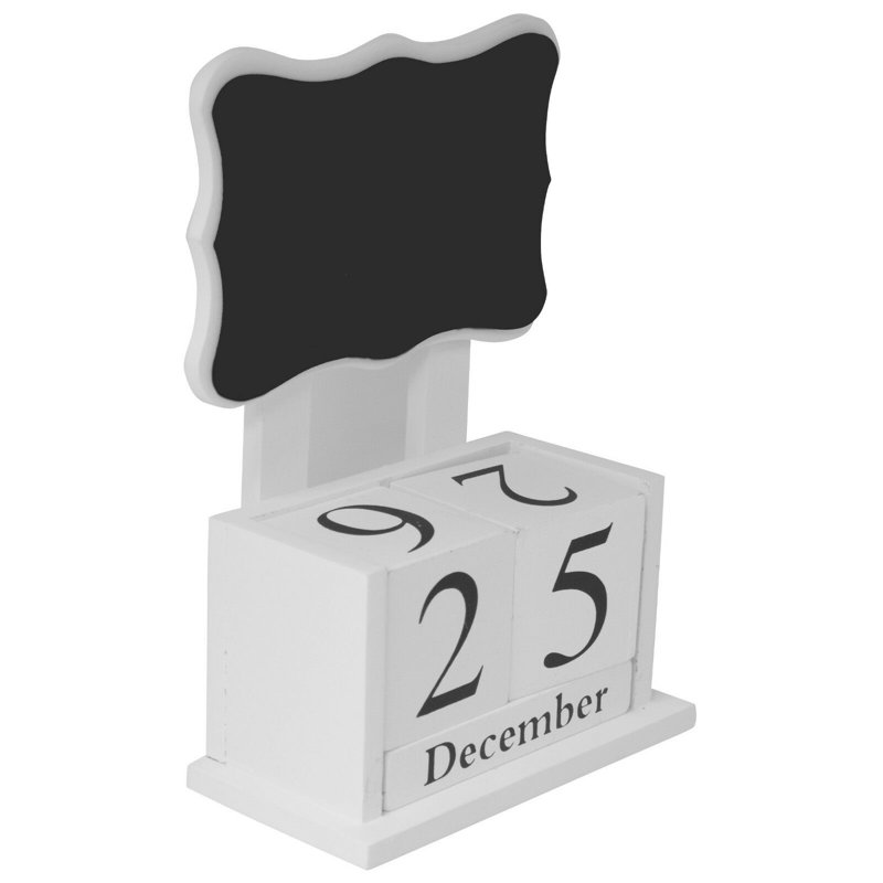 Tabletop Perpetual Calendar Chalkboard