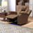 37.8" Modern Multifunctional Vegan Leather Dual Motor Power Recliner With Adjustable Headrest, LED Lighting, USB Port & Arm Storage-1828307565
