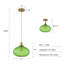 Luminaire suspendu en verre vert émeraude 11 po Mid-Century-134160615