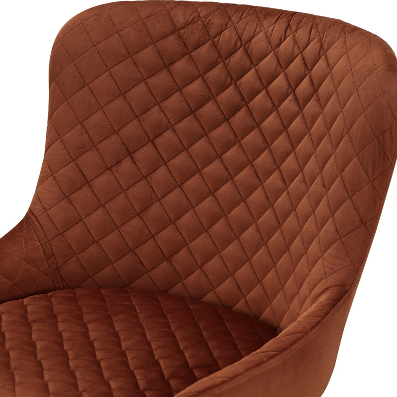 Chaise d'appoint rembourrée Carly, Futur velours ambré