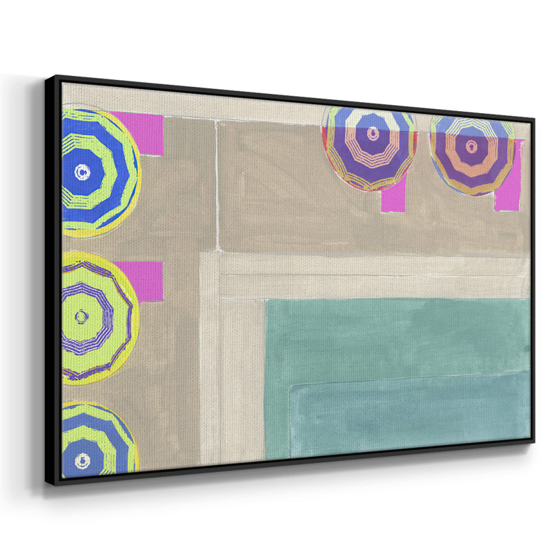 By The Pool III, reproduction d'art sur toile, H 27 po x l 41 po x P 2 po, Noir