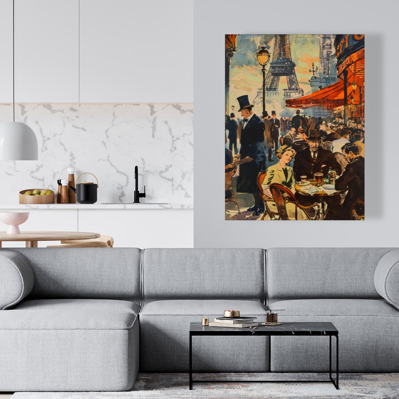 Servi sur toile orange | Décoration vibrante pour tout espace
