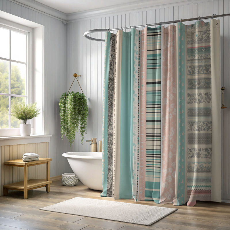 Boho Elegance - Premium Shower Curtain, 74"H x 71"W