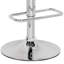 Tabouret pivotant gris et chrome avec mobilité à 360 ° et réglage de la hauteur du vérin à gaz, parfait pour les intérieurs modernes-1421553999