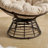 Comfortable Ergonomic Wicker Papasan Chair, 360° Swivel Indoor Outdoor Rattan Chair With Soft Thick Cushion, Ideal For Living Room, Bedroom, Reading Room, Brown Frame With Beige Cushion-225035056