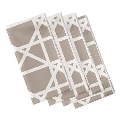 Pflugerville Trellis Print 4 Piece Napkin Set