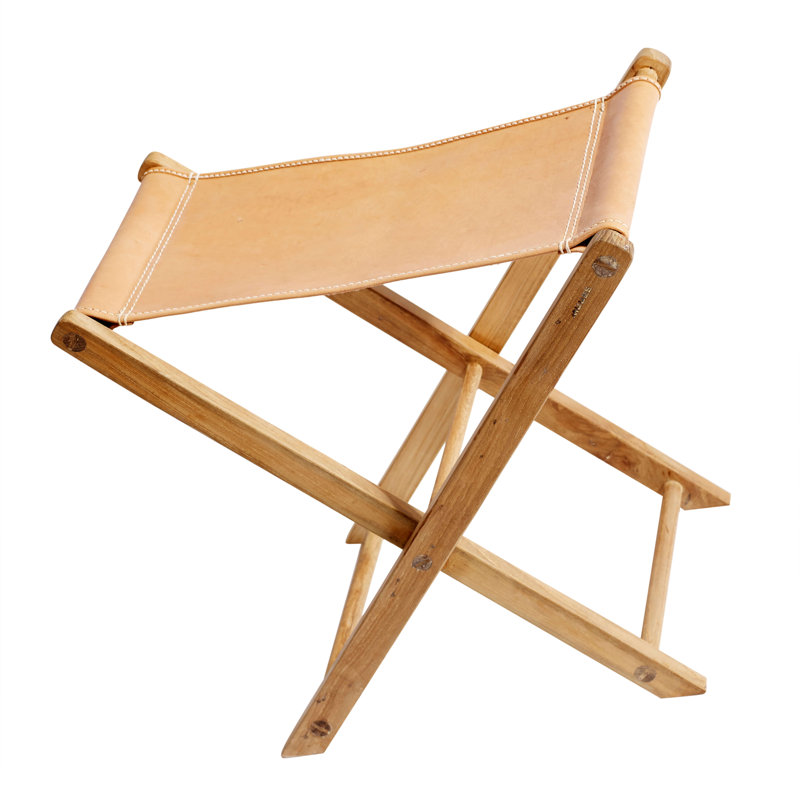 Solid Wood Accent Stool, Brown