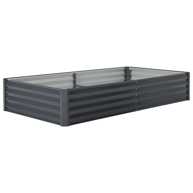 Galvanized Raised Garden Bed with Greenhouse Cover - 6x3x1 Ft Planter Box Kit with Large Zipper Door, Detachable for Outdoor Use
