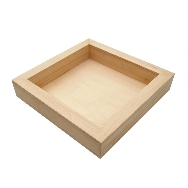 Wood Tray Tea Coffee Snack Food Serving Tray Retail Display Trays Platform 8" x 8" x 1.5" - 2PCS