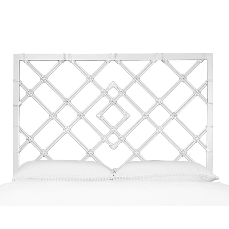 Darien Open-Frame Headboard, White, Queen