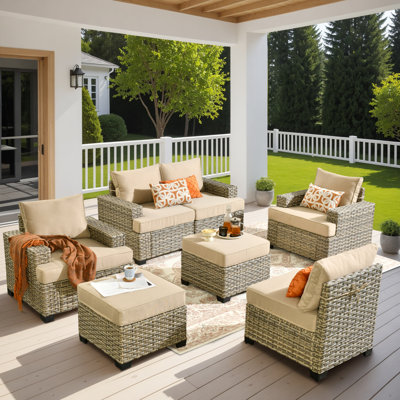 7 Piece Sofa Seating Group With Cushions