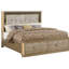 Lit Medusa de style moderne en bois doré