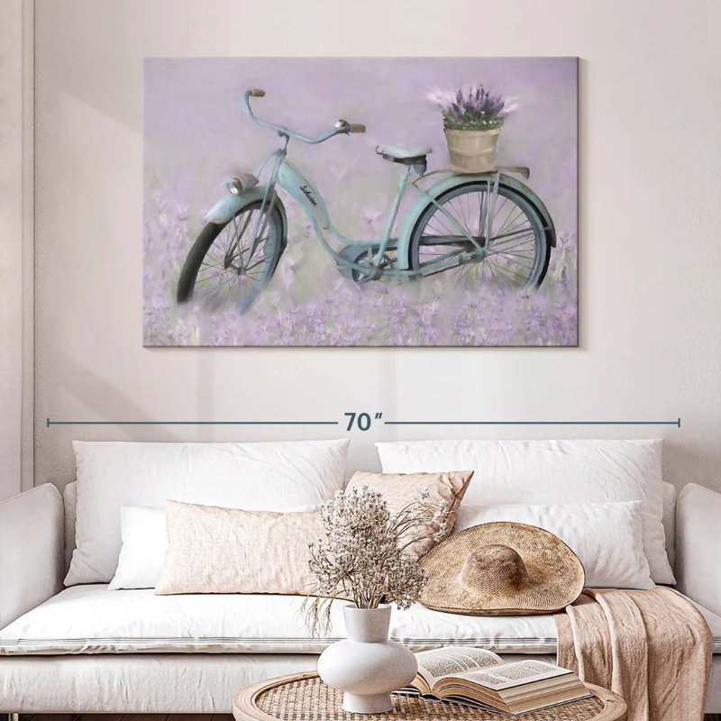 Mehar Bicycle In Lavender, 32" H x 48" W