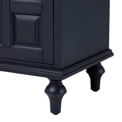 Doelling Retro 2 Door Storage Cabinet With Plaid Pattern Front