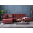 Claret Red Corner Sofa-Bed, 110.2 x 33.5 x 81.1 inches | 100% Polyester Fabric, Easy Clean | Sturdy Wood & Fiberboard Frame, 32 DNS Foam Seating | Perfect for Stylish Living Rooms & Guest Rooms-926461970-926461969