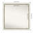 Eva White Gold Narrow Bathroom Vanity Non-Beveled Wall Mirror-1345819695