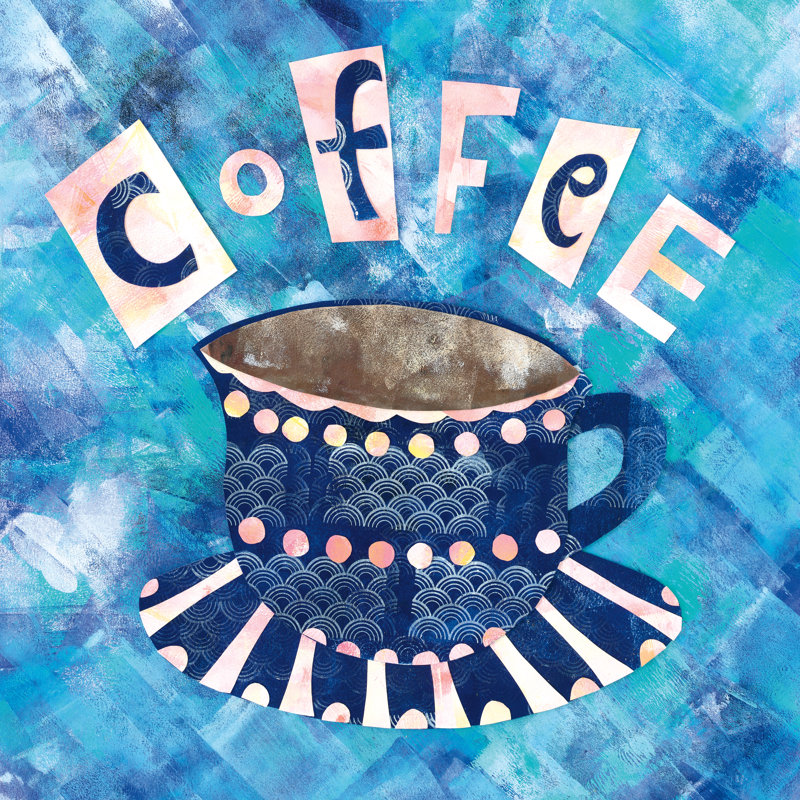 Cafe Collage I - Wrapped Canvas Painting, 51cm H x 51cm W
