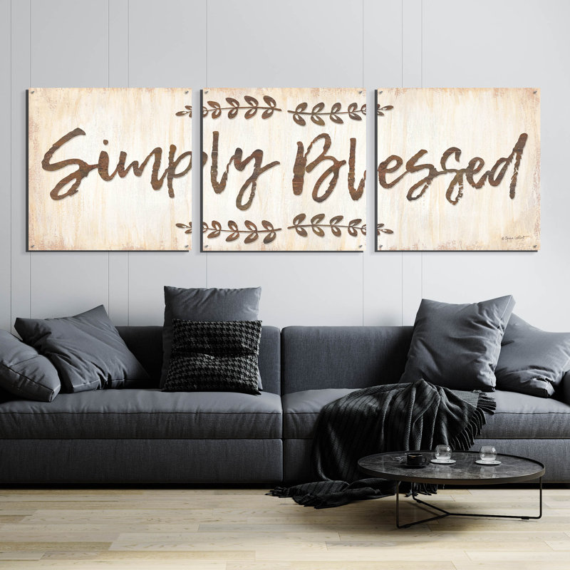 Ensemble de 3 pièces «Simply Blessed» par Annie Lapoint, Epic Art, H 36 po x l 108 po