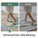 Pavelina Abstract Morden Machine Washable Non-Slip Teal / Beige Indoor Area Rug