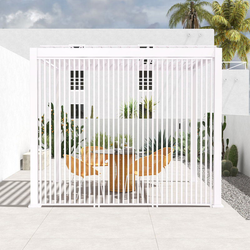 Panneau 111 déco pour accessoires de pergola, H 93,6 po x l 36 po x P 2,4 po, Blanc