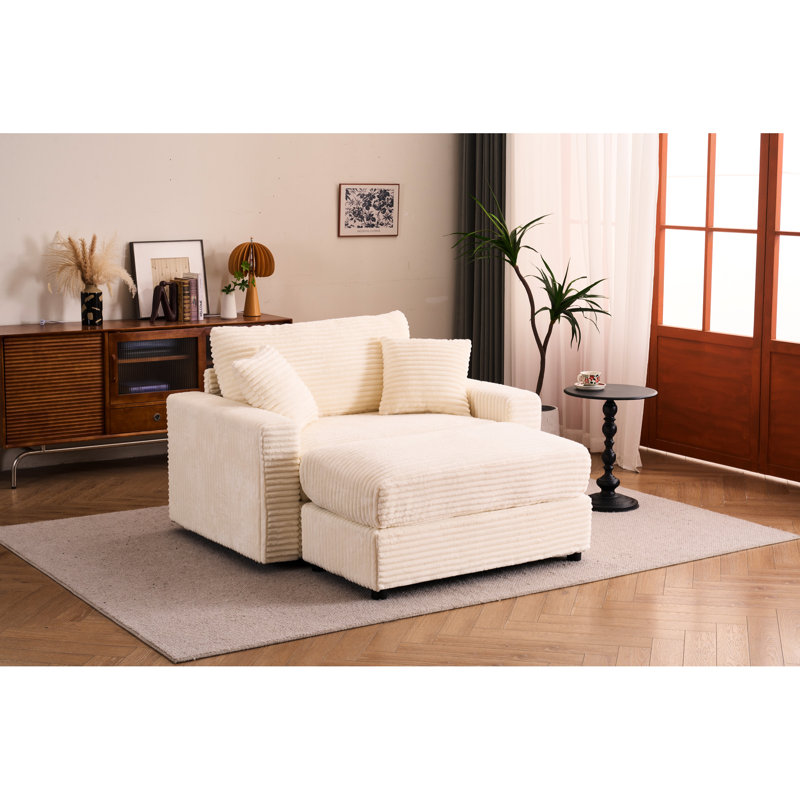 Soft Corduroy Small Apartment Chair, Modern Comfy Single Seat With Removable For Compact Spaces Bedroom Chair Lounge, Cover And Comfortable Living