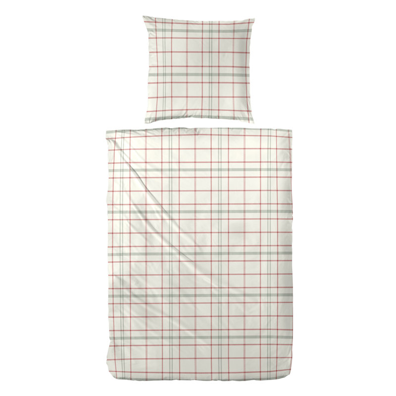 Dilly Cotton Chequered Duvet Cover Set with Pillow Shams Included, Single Duvet Cover + 1 Standard Pillowcase