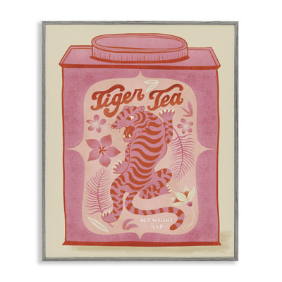 «Tiger Tea Tropical Tin», estampe numérique par Carrie Cantwell
