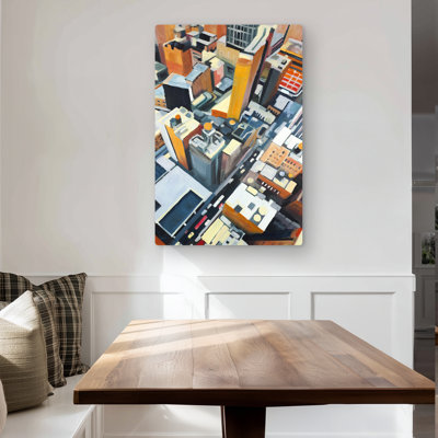 High Top View of Buildings in New York - Metal Print Decor